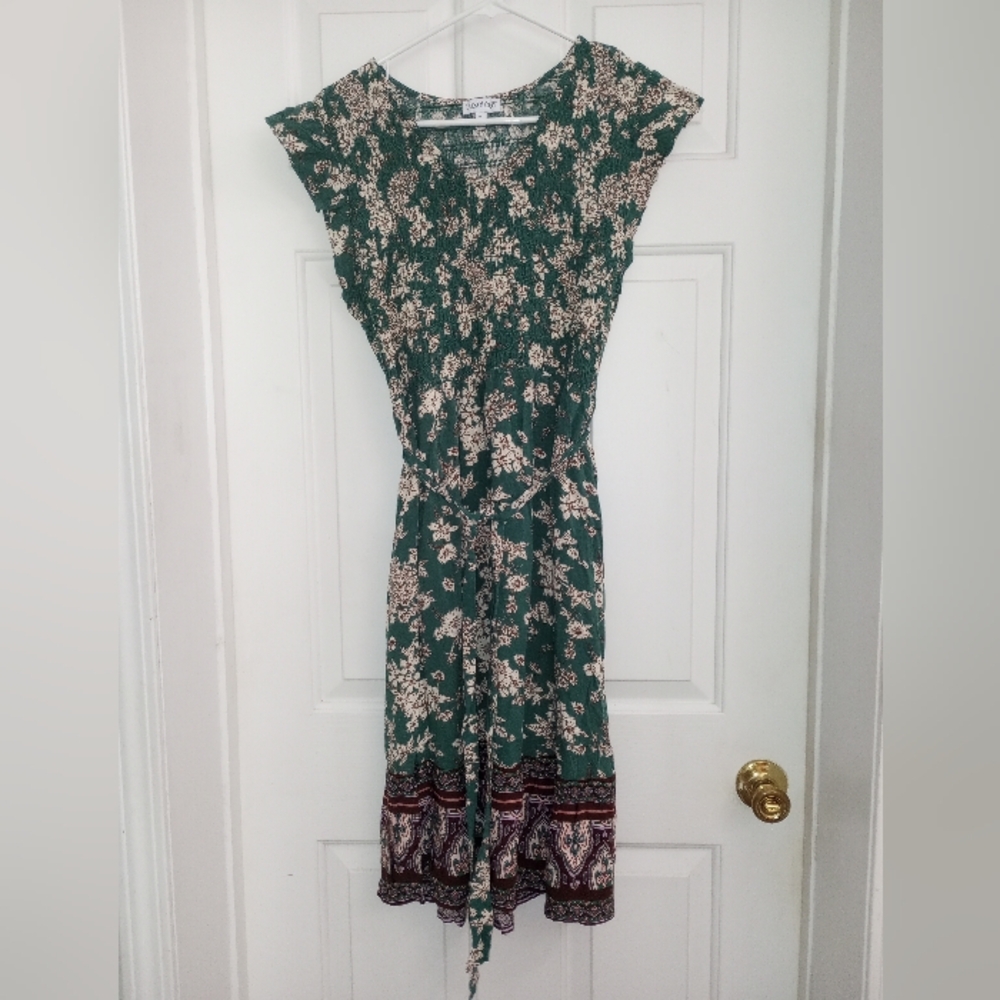 Super Cute Floral Green Dress